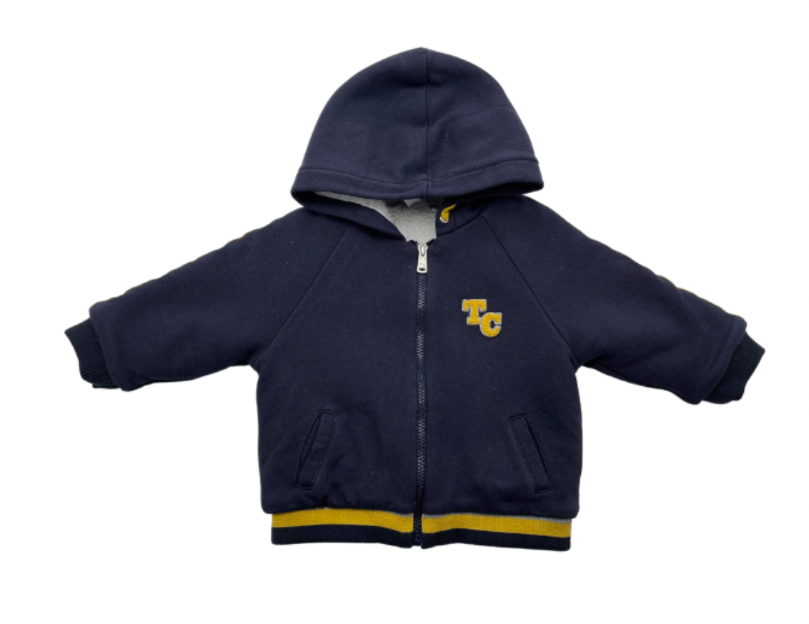 TARTINE & CHOCOLAT - Marineblaues Sweatshirt mit Reißverschluss - 1 Jahr