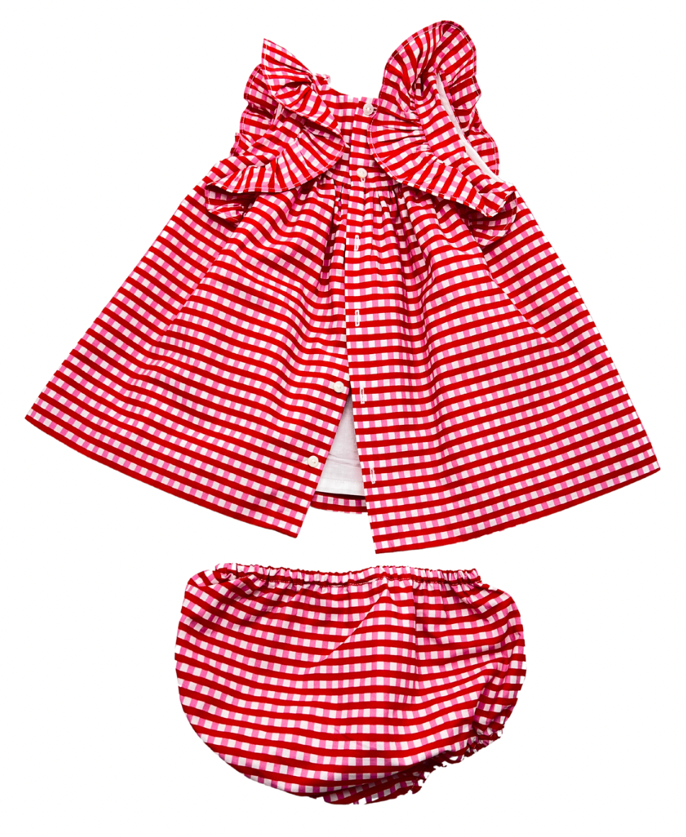 JACADI - Ensemble robe et bloomer vichy - 12 mois