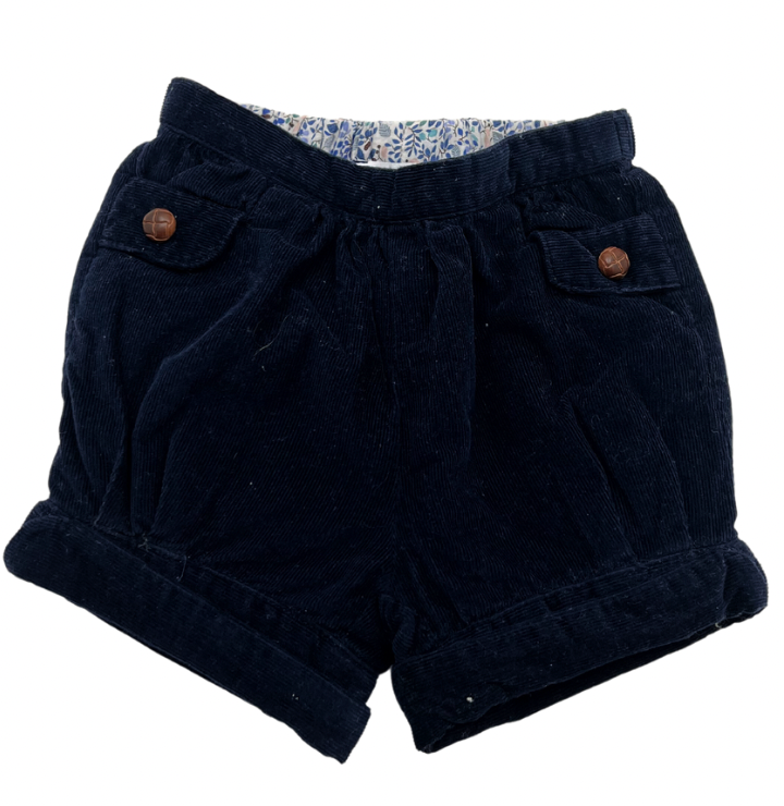 JACADI - Short en velours marine - 6 mois