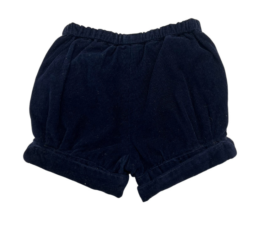 JACADI - Short en velours marine - 6 mois