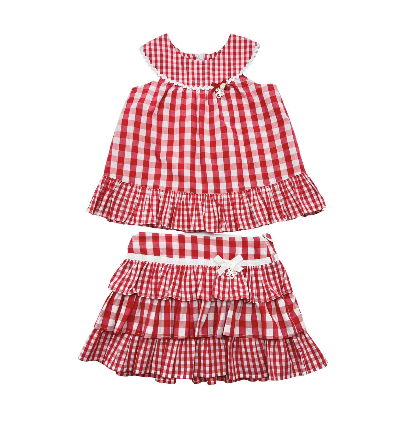 TARTINE & CHOCOLAT - Set aus Rock und Oberteil mit Vichy-Karomuster - 2 Jahre