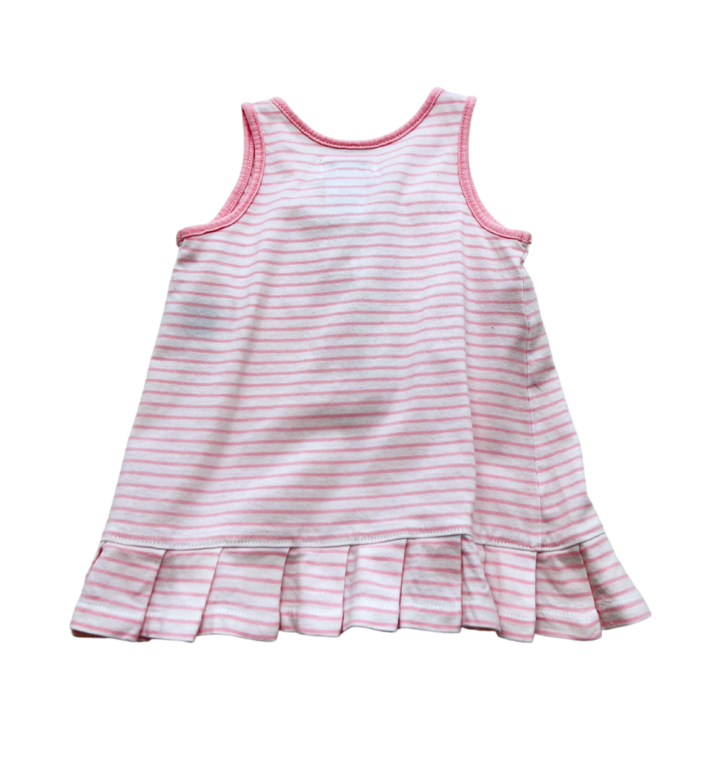 RALPH LAUREN - Rosa gestreiftes Kleid - 3 Monate
