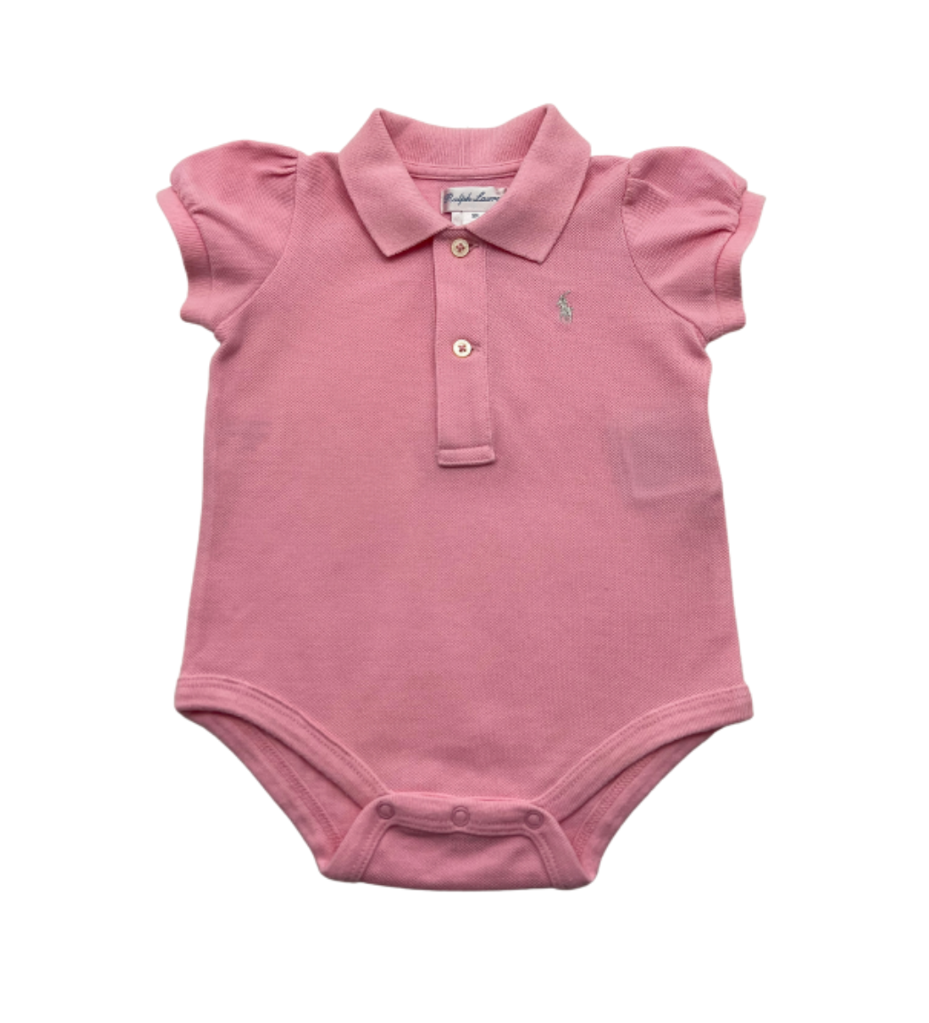 RALPH LAUREN - Pink polo bodysuit - 9 months