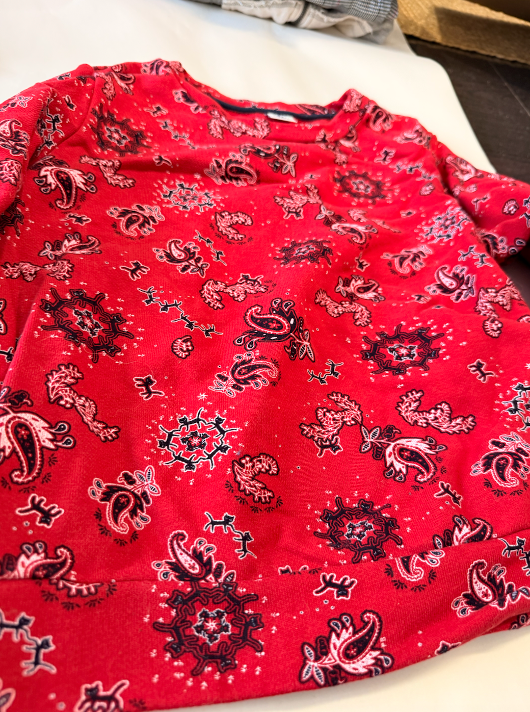 PETIT BATEAU - SWEAT - ROUGE - 10 ANS