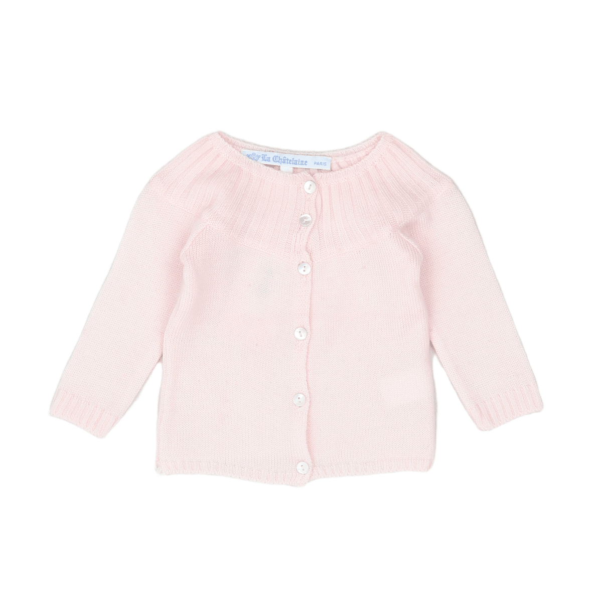 LA CHATELAINE - Cardigan rose en laine - 3 ans
