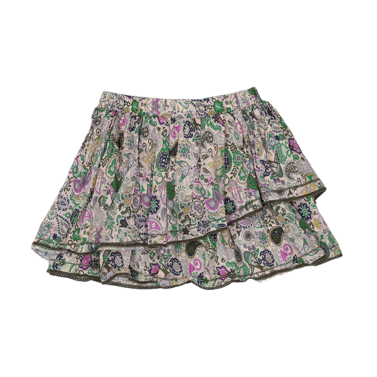 ZADIG & VOLTAIRE - JUPE - VERT, ROSE - 8 ANS