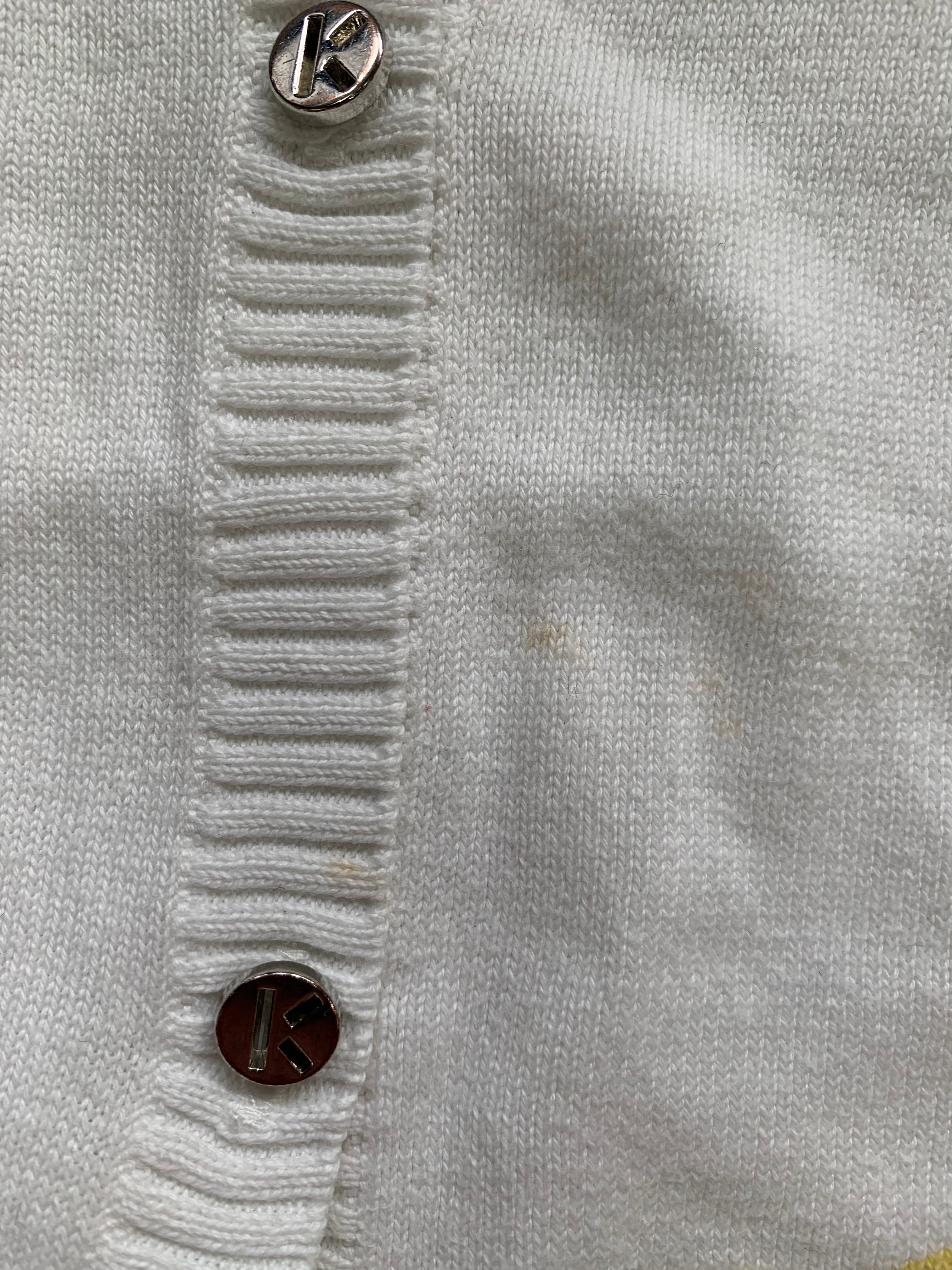 KENZO - CARDIGAN - BLANC - 18 MOIS