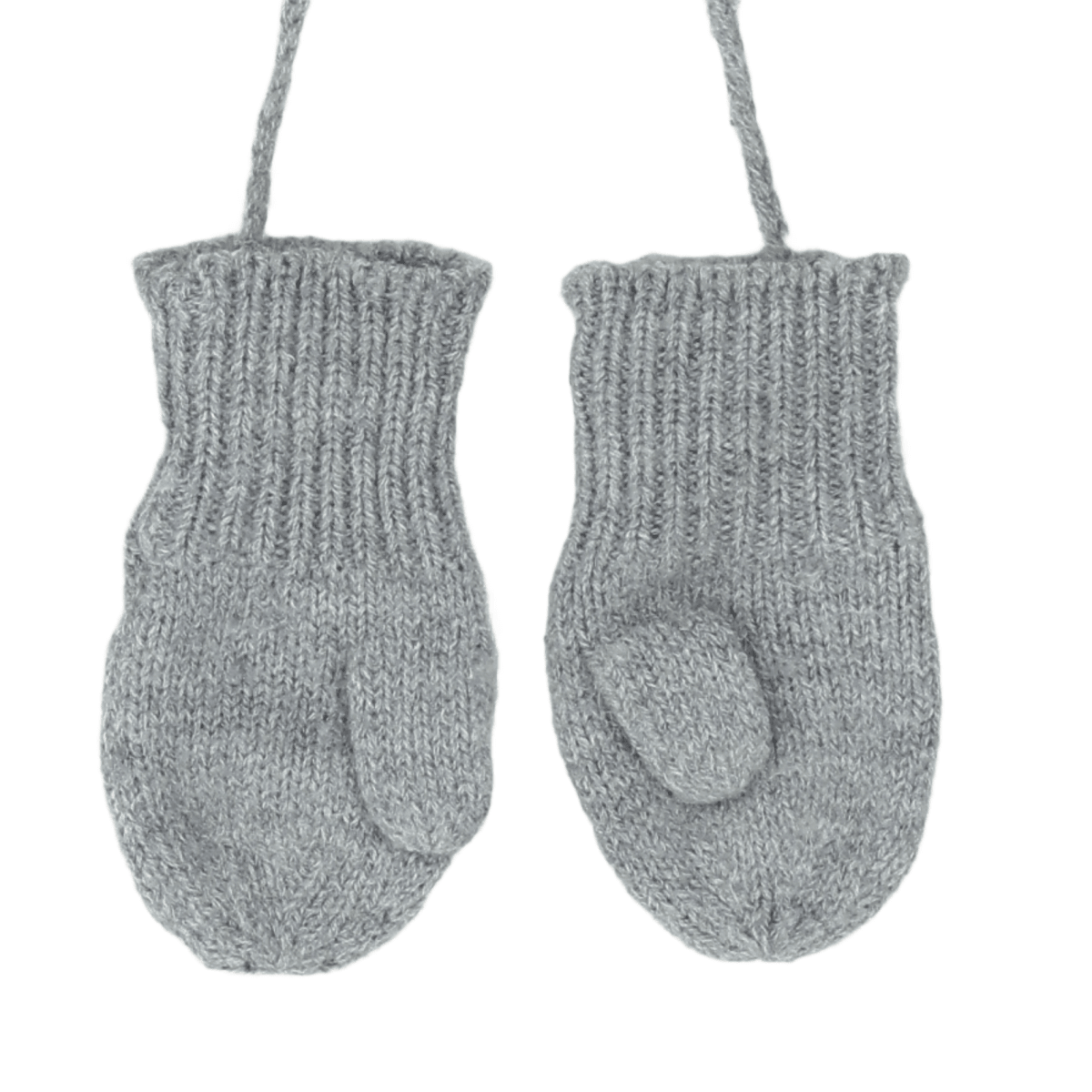 BONTON - Grey wool mittens - 2 years