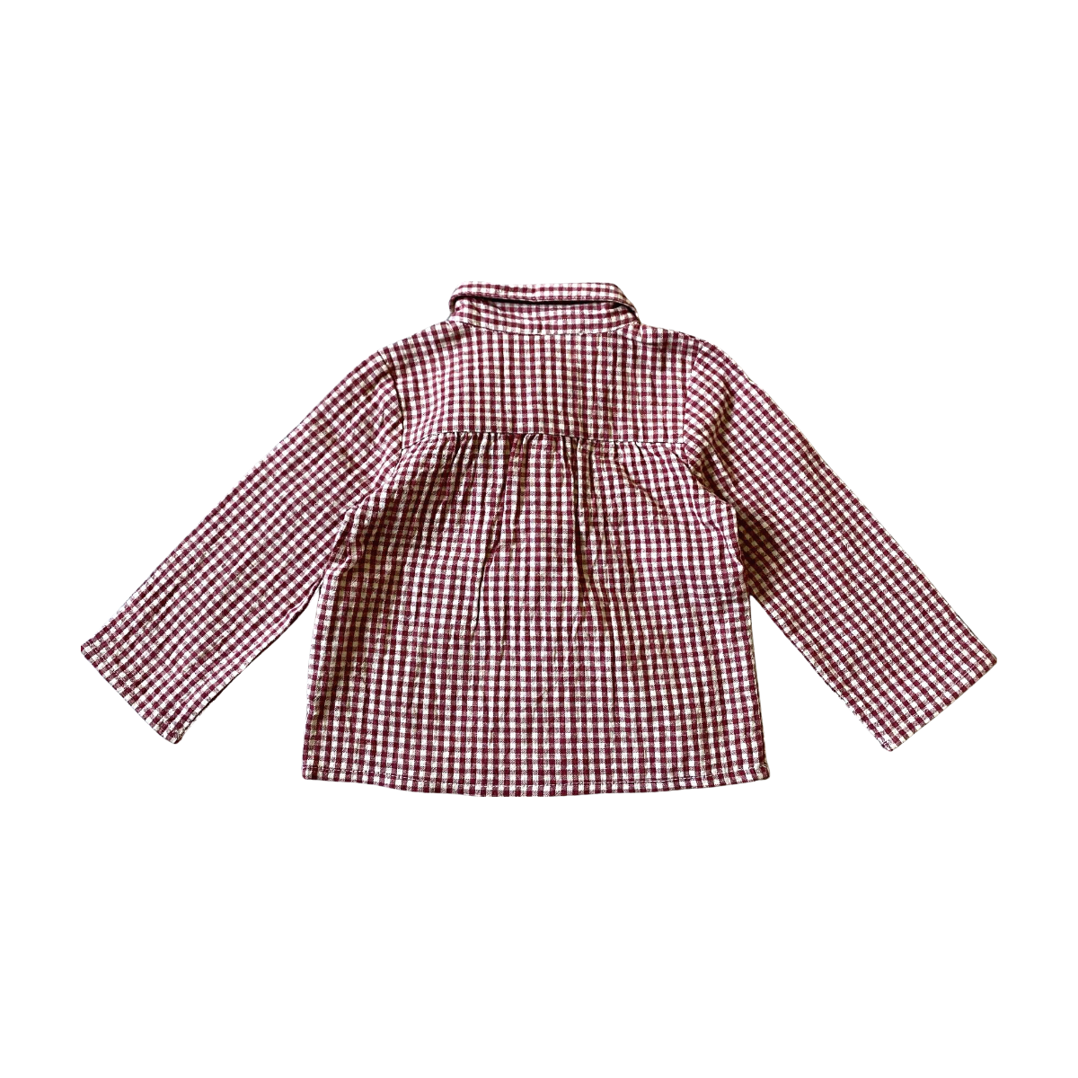 EMILE & IDA - CHEMISE - ROUGE, BEIGE - 6 MOIS