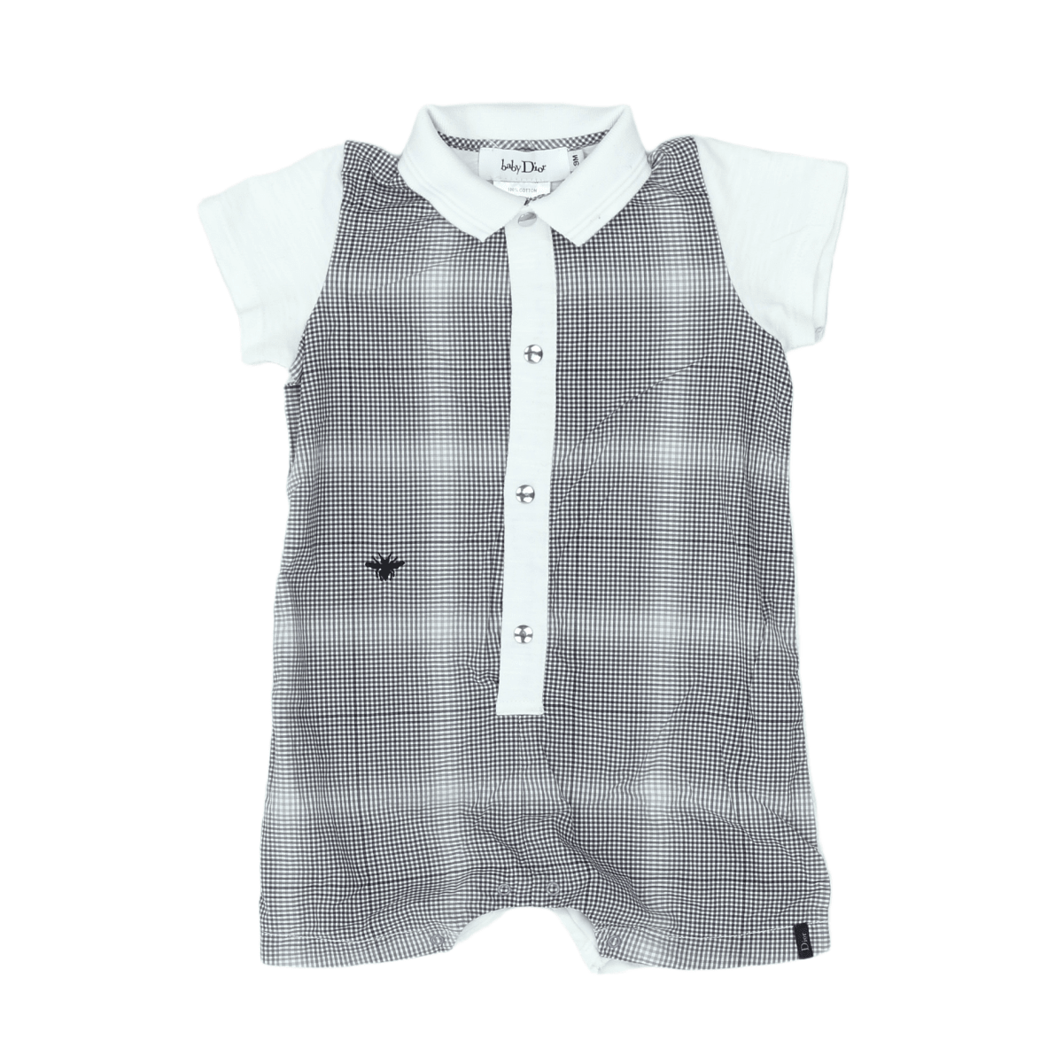 BABY DIOR - PLAYSUIT - WHITE, GREY - 9 MONTHS