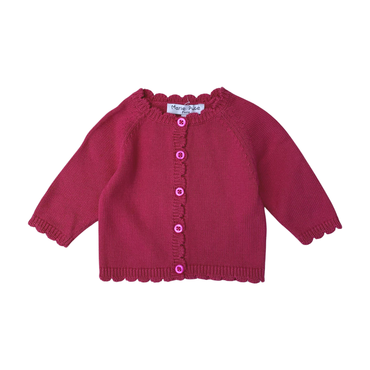 MARIE PUCE - CARDIGAN - ROSE - 3 MOIS
