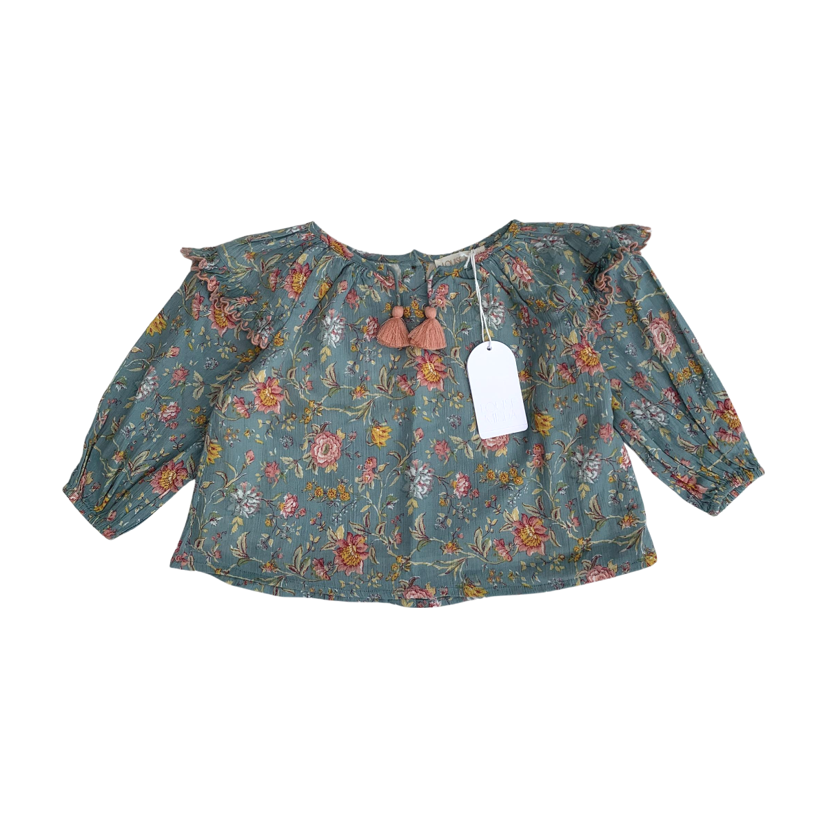 LOUISE MISHA - BLOUSE - VERT, ROSE - 18 MOIS
