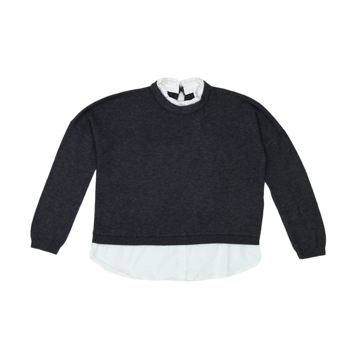 LITTLE KARL MARC JOHN - PULL - GRIS - 10 ANS