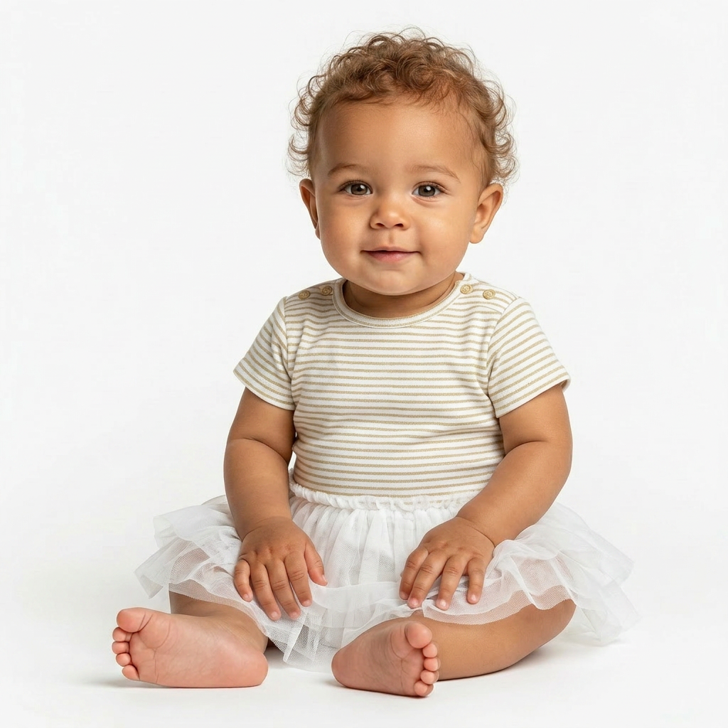 PETIT BATEAU - ENSEMBLE - BLANC, OR - 6 MOIS