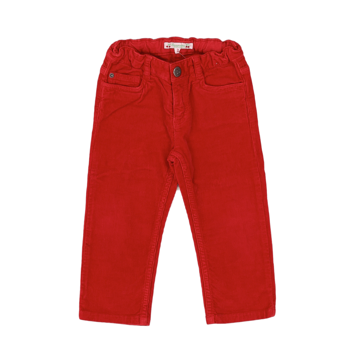 BONPOINT - Red velvet jeans - 2 years