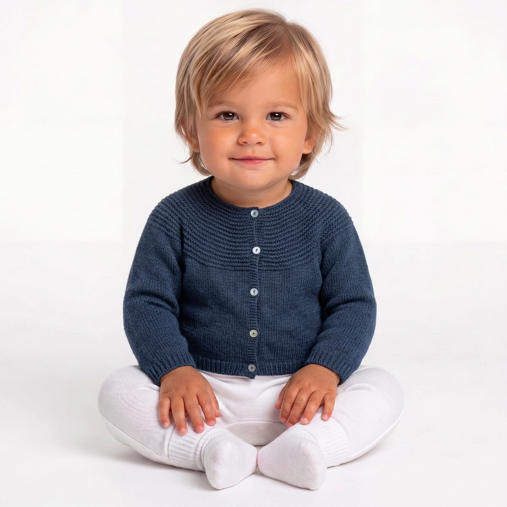 NICOLI - Cardigan vert en coton - 12/18 mois