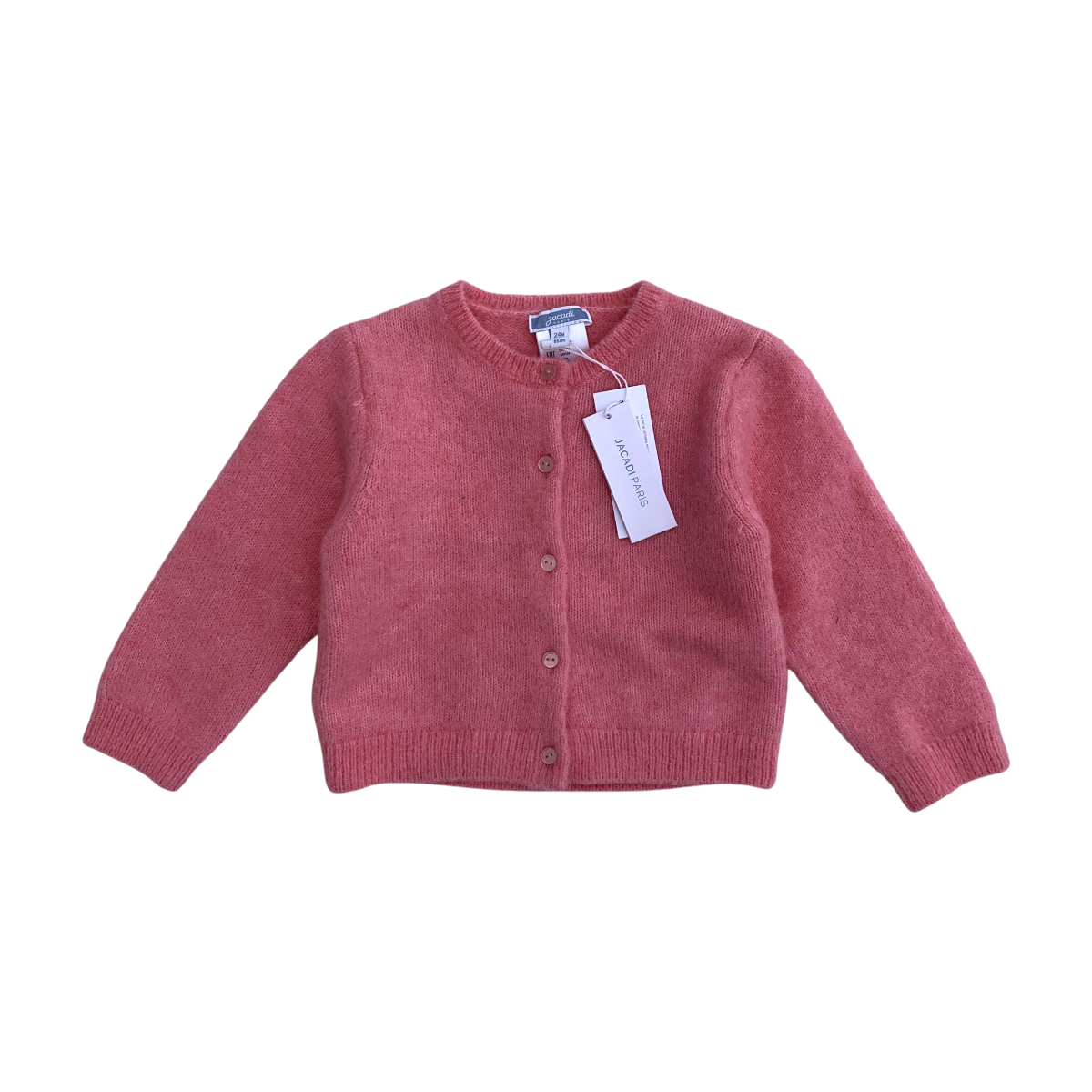 JACADI - CARDIGAN - ROSE - 24 MOIS