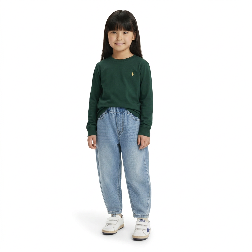RALPH LAUREN - T-SHIRT - VERT - 5 ANS