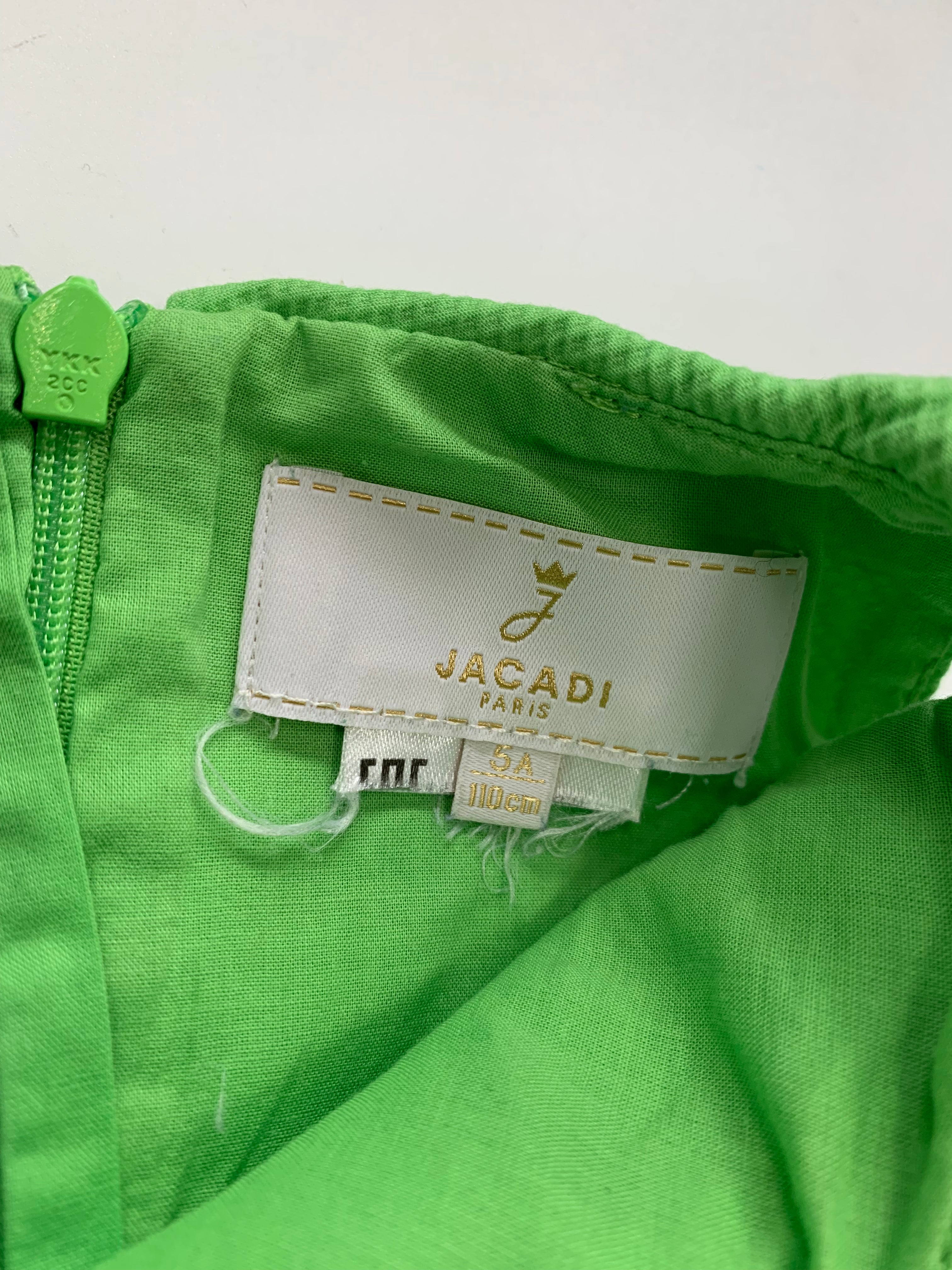 JACADI - ROBE - VERT - 5 ANS