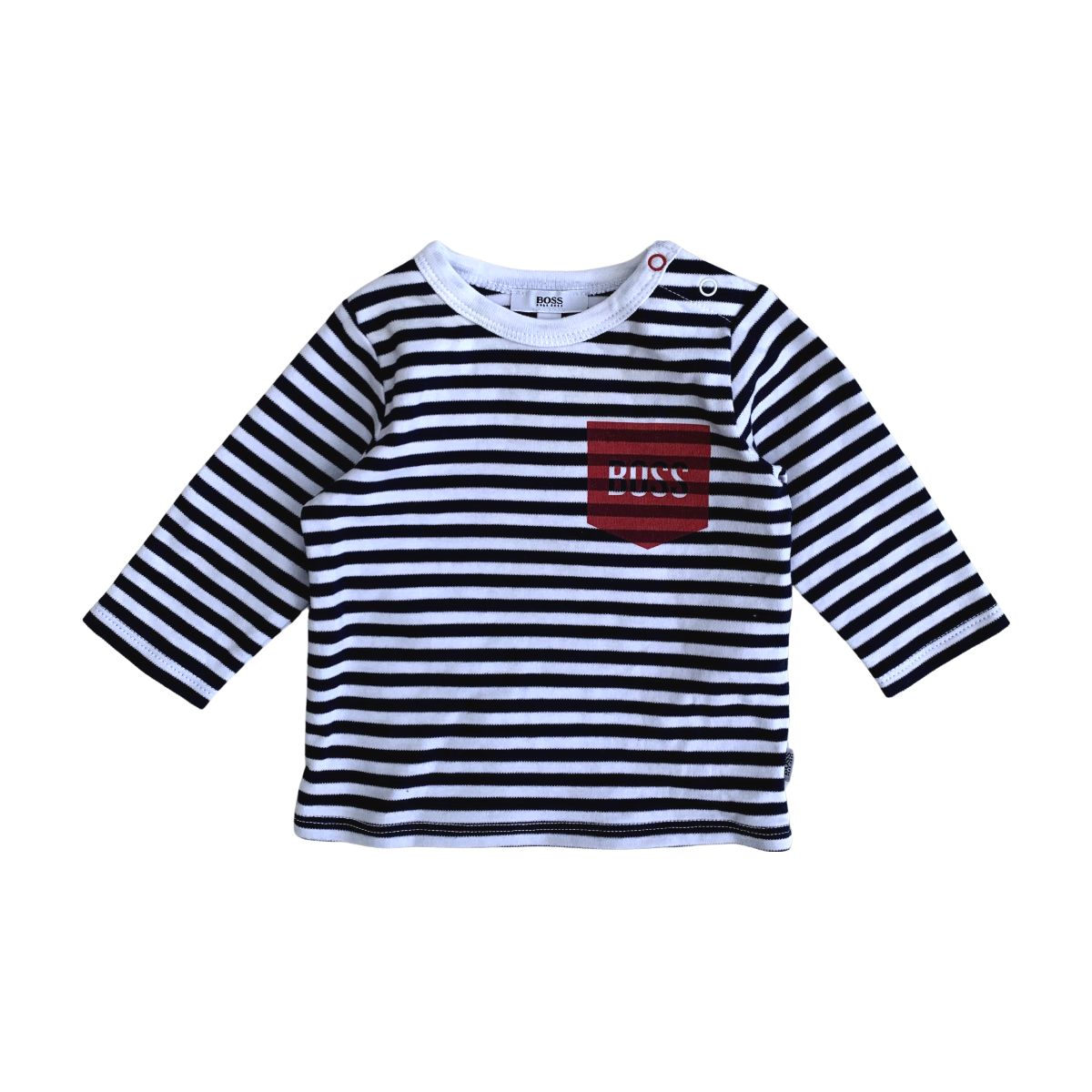 HUGO BOSS - T-SHIRT - BLEU, BLANC - 3 MOIS