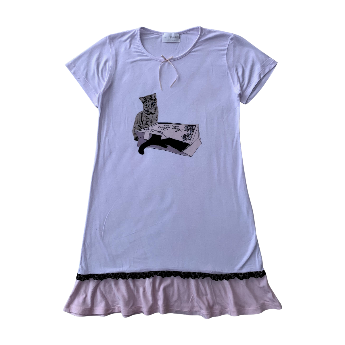 STORY LORIS - CHEMISE DE NUIT - BLANC, ROSE - 8 ANS