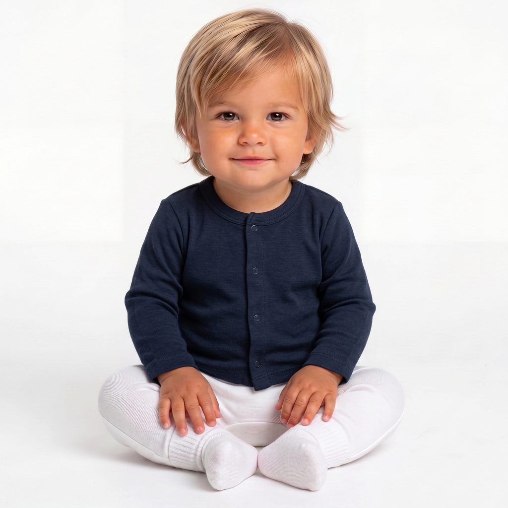 PETIT BATEAU - CARDIGAN - BLEU - 6 MOIS
