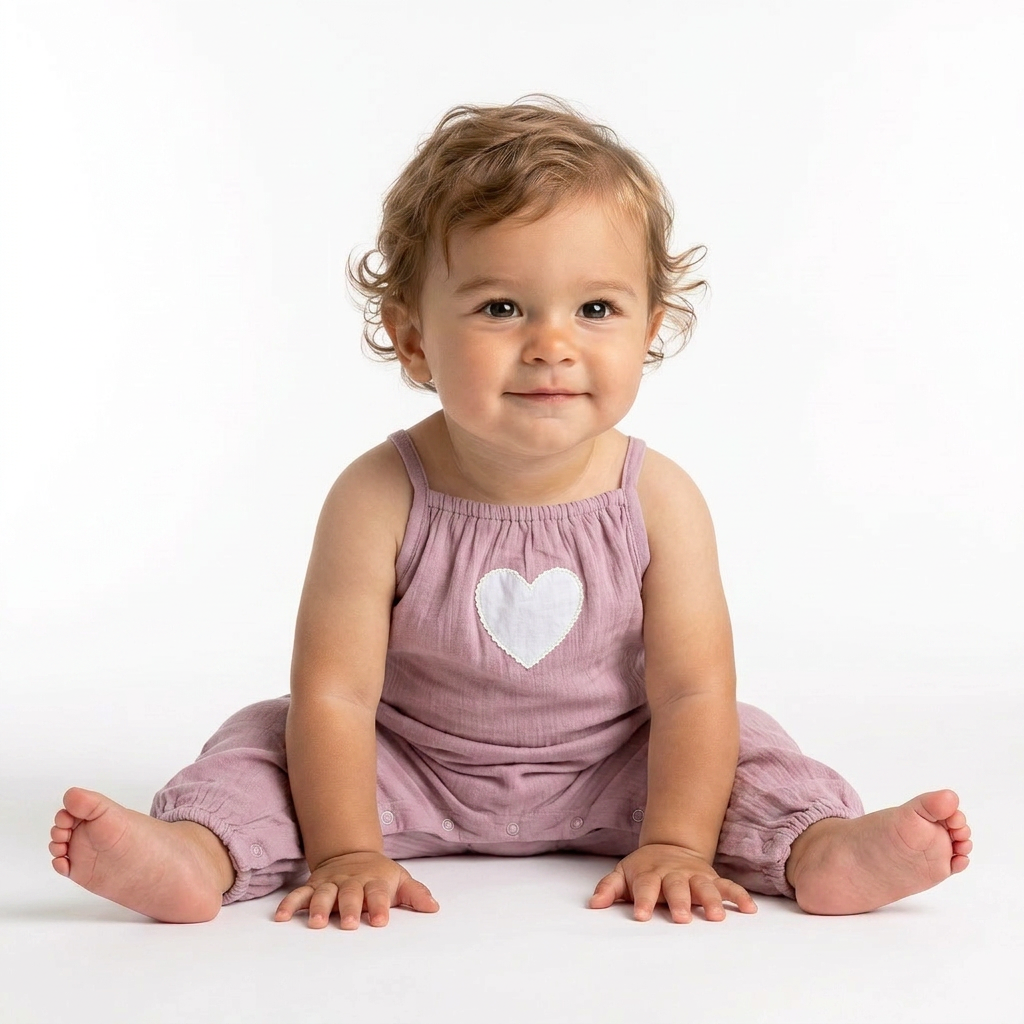 ILOVEGORGEOUS - Purple jumpsuit with heart - 6 months