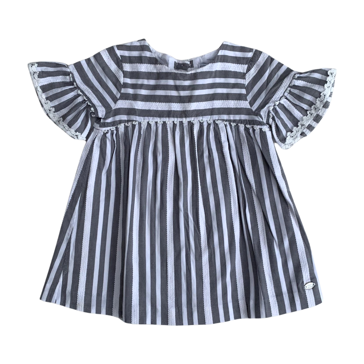 TARTINE & CHOCOLAT - ROBE - GRIS, BLANC - 12 MOIS