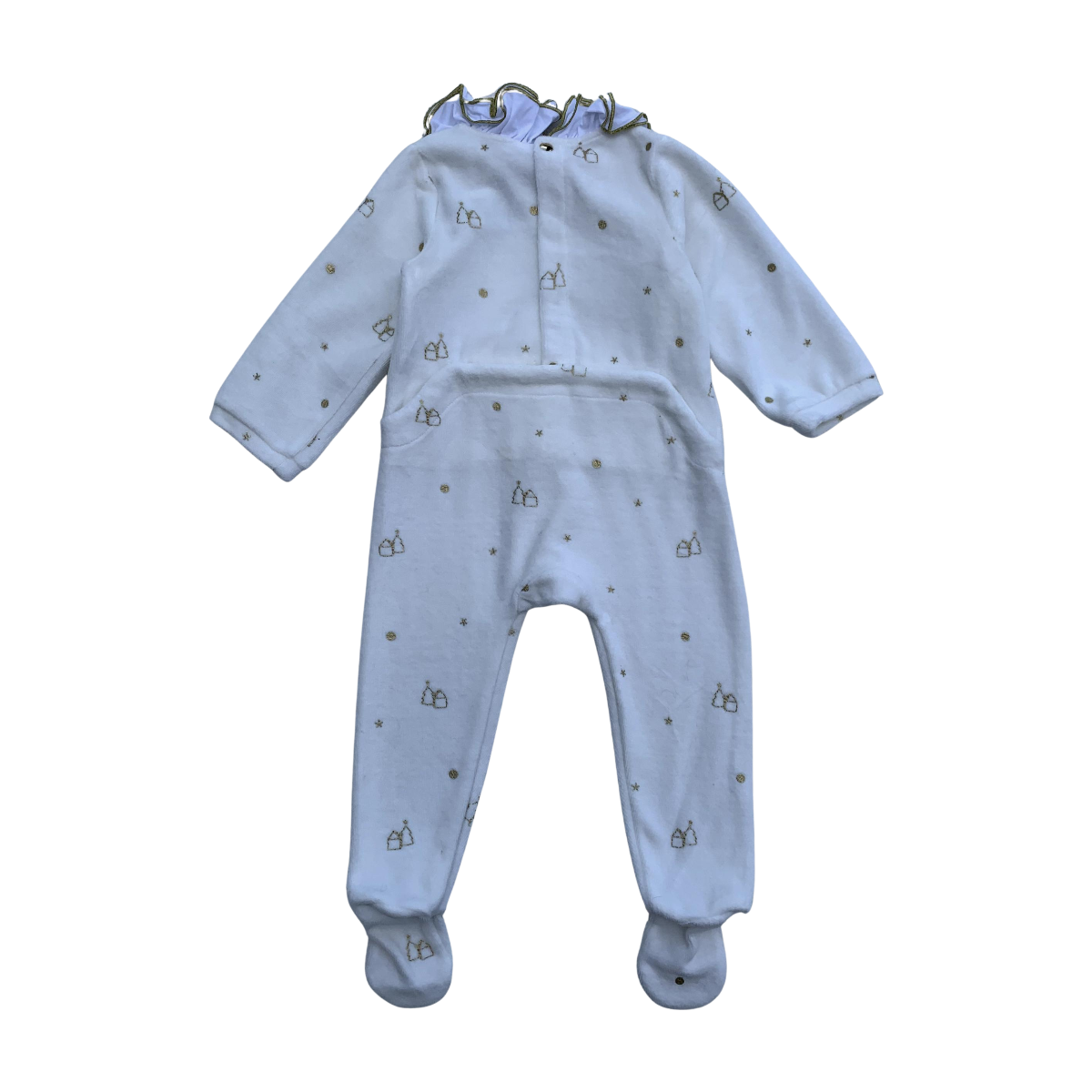 JACADI - PYJAMA - BLANC, OR - 12 MOIS