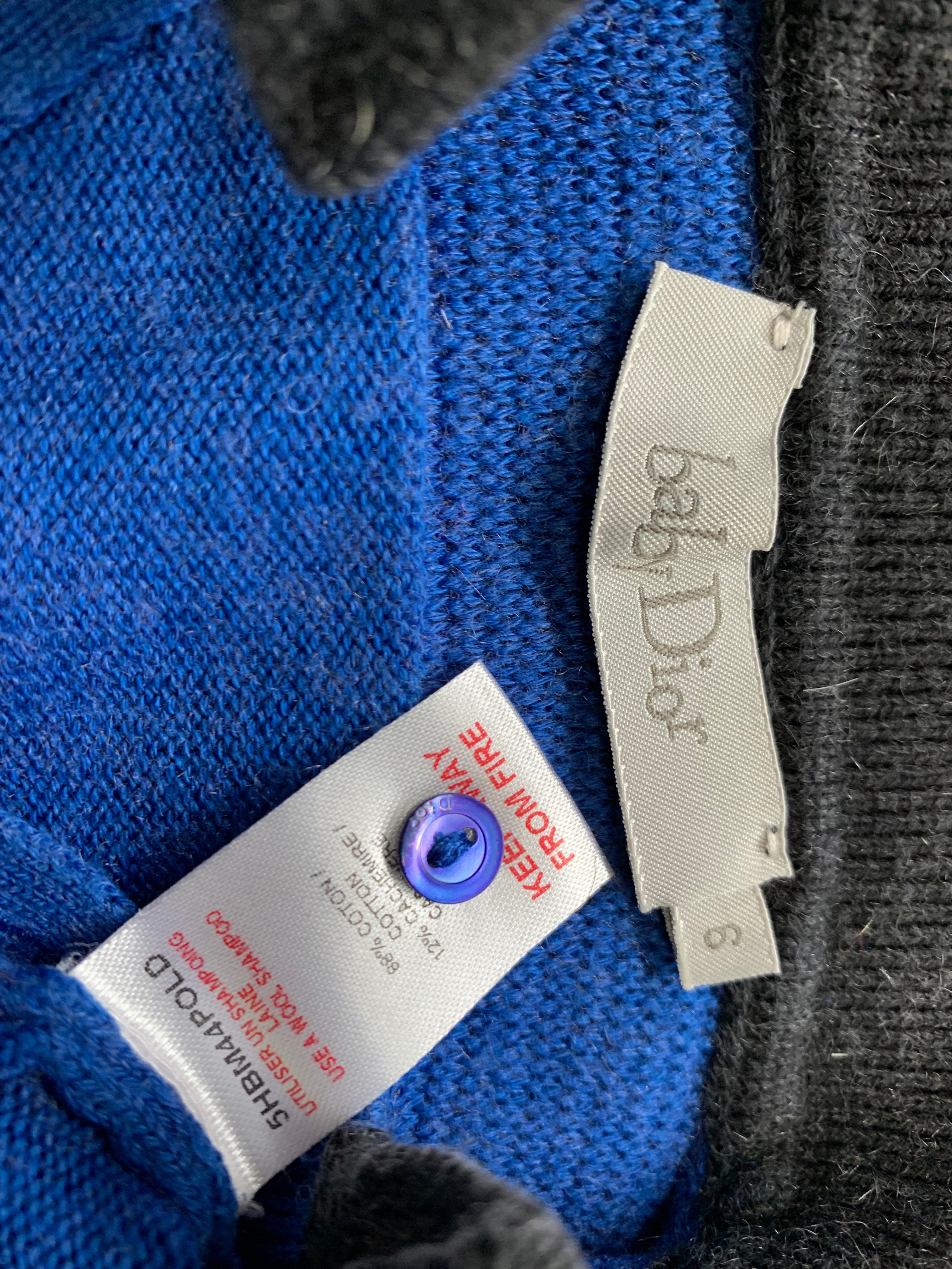 BABY DIOR - SWEATER - BLUE, BLACK - 6 MONTHS