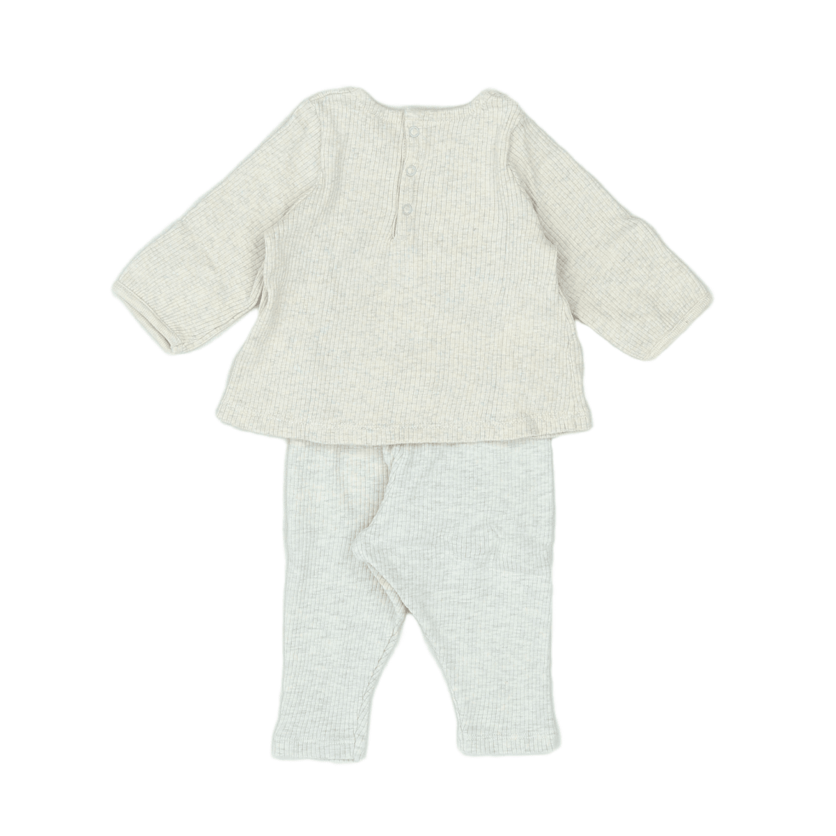 PETIT BATEAU - PYJAMA - BEIGE, GRIS - 3 MOIS