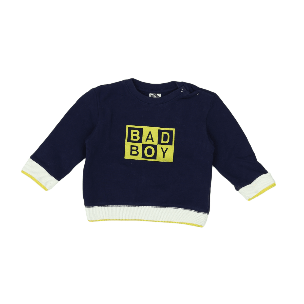 BONTON - SWEATSHIRT - BLAU, GELB - 12 MONATE