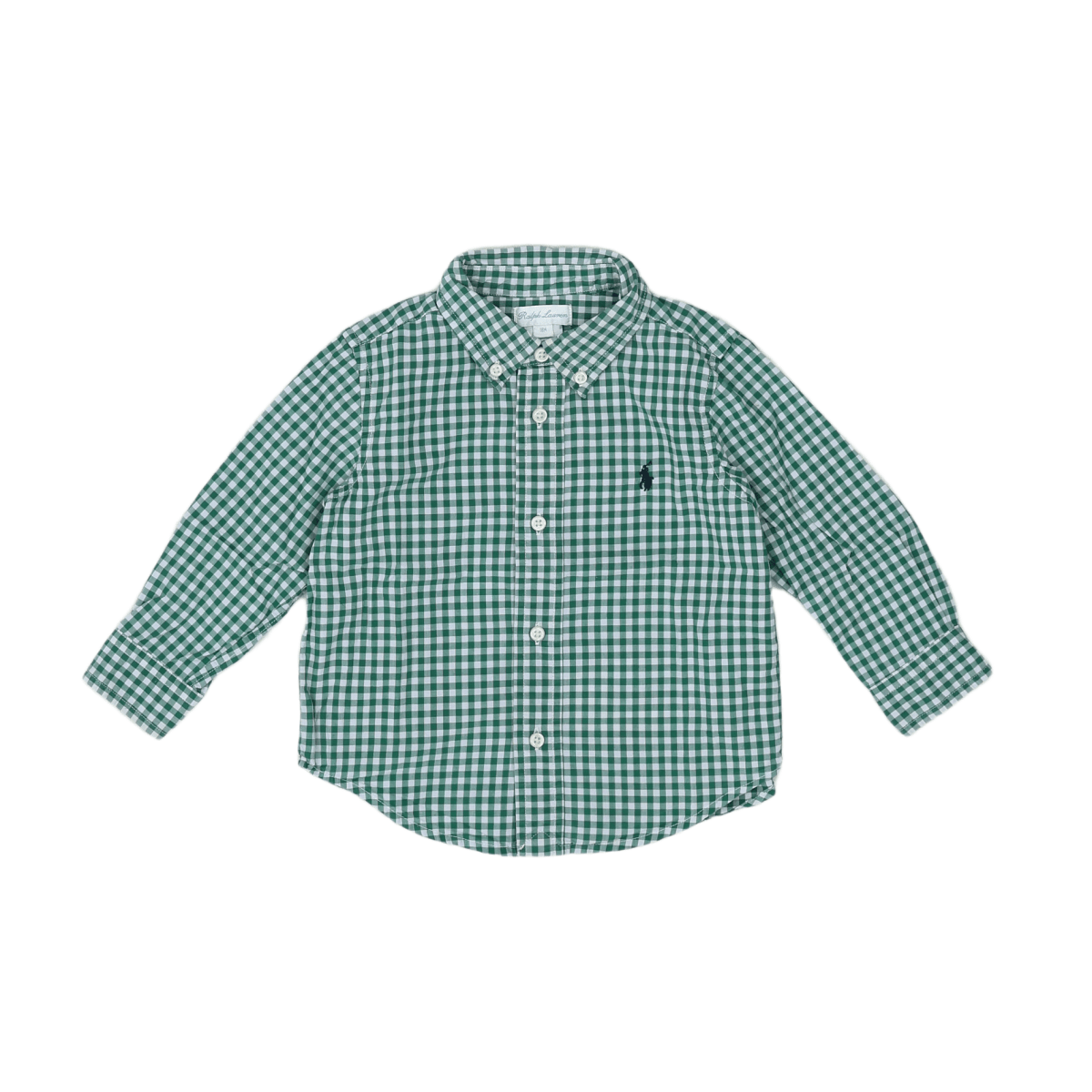 RALPH LAUREN - HEMD - GRÜN, WEIß - 18 MONATE