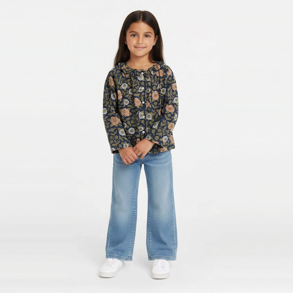 APACHES COLLECTIONS - BLOUSE - BLEU - 4 ANS