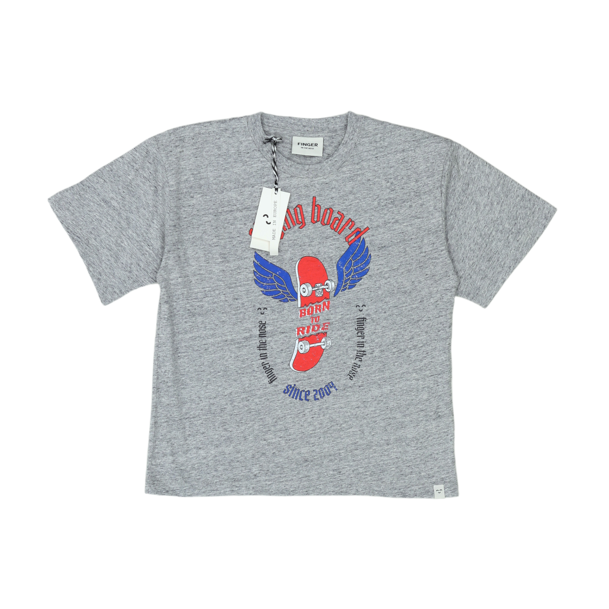 FINGER - T-SHIRT - GRIS - 10 ANS