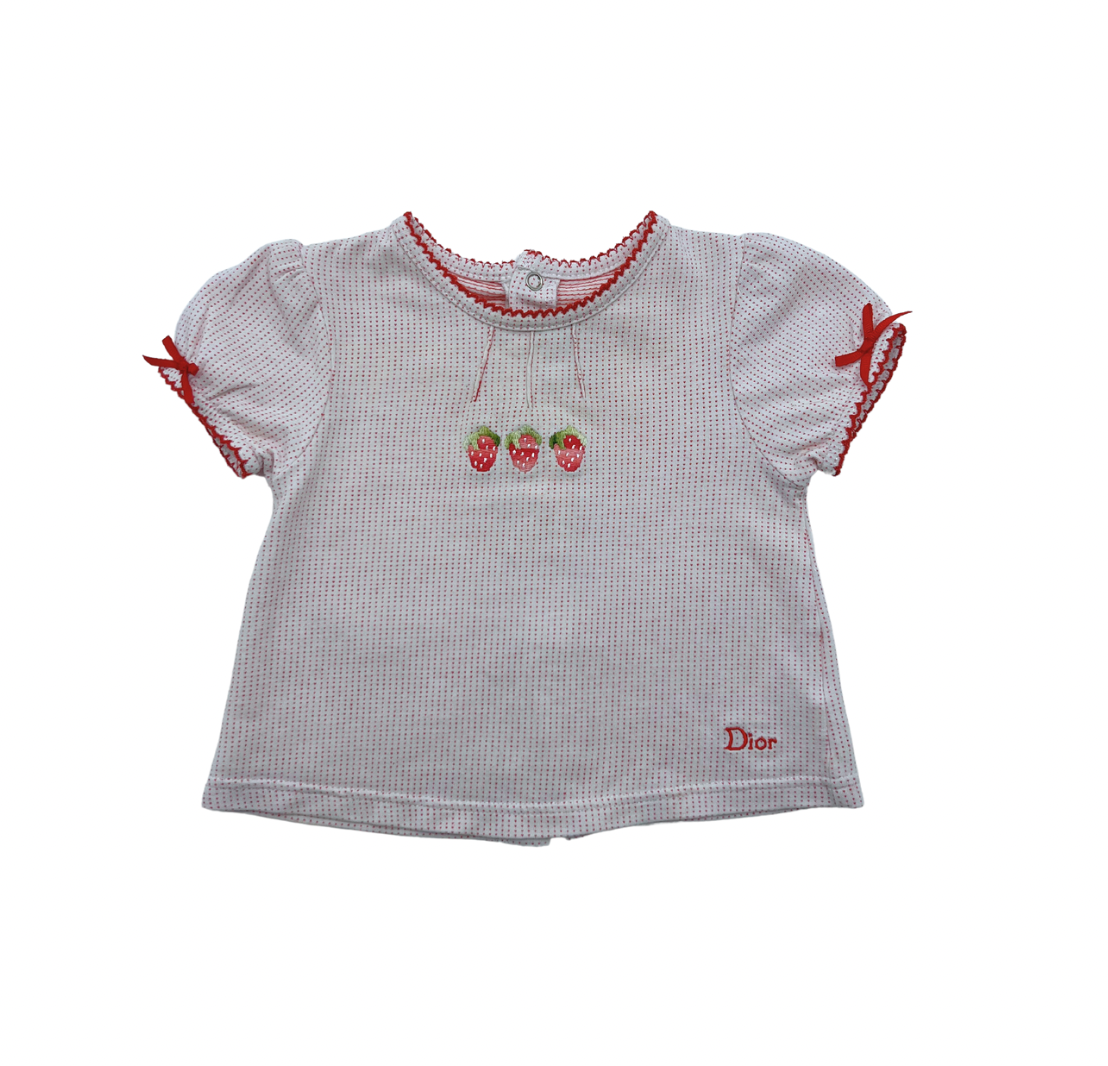 BABY DIOR - T-shirt fraises - 6 mois