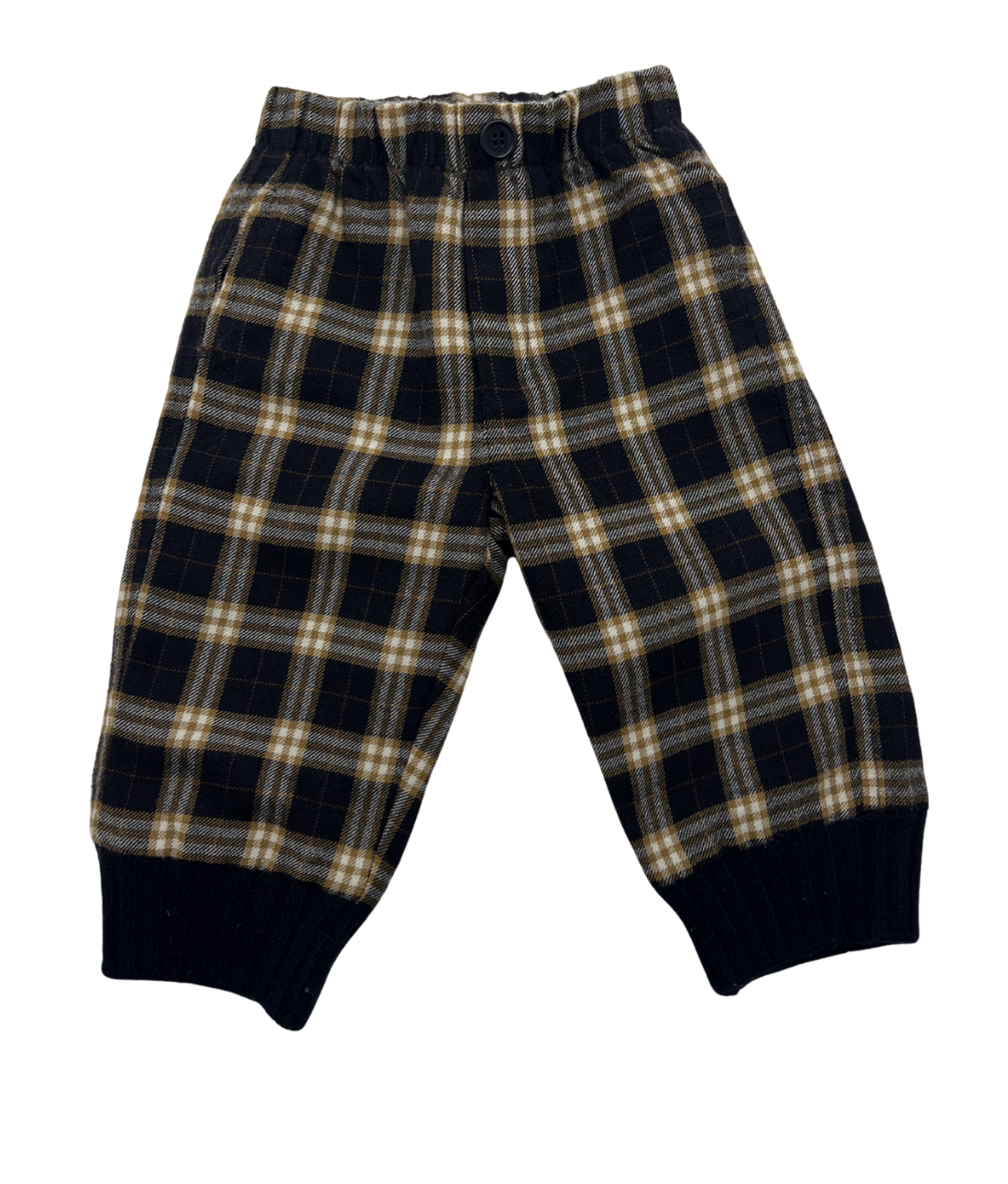 IL GUFO - Pantalon à carreaux en laine - 9 mois