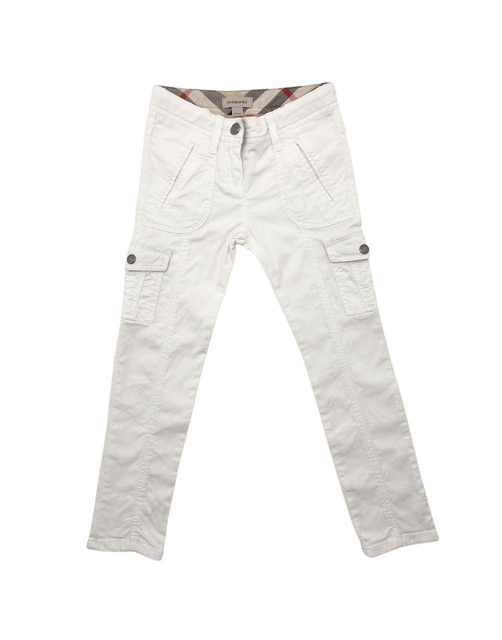BURBERRY - Pantalon à poches blanc - 6 ans
