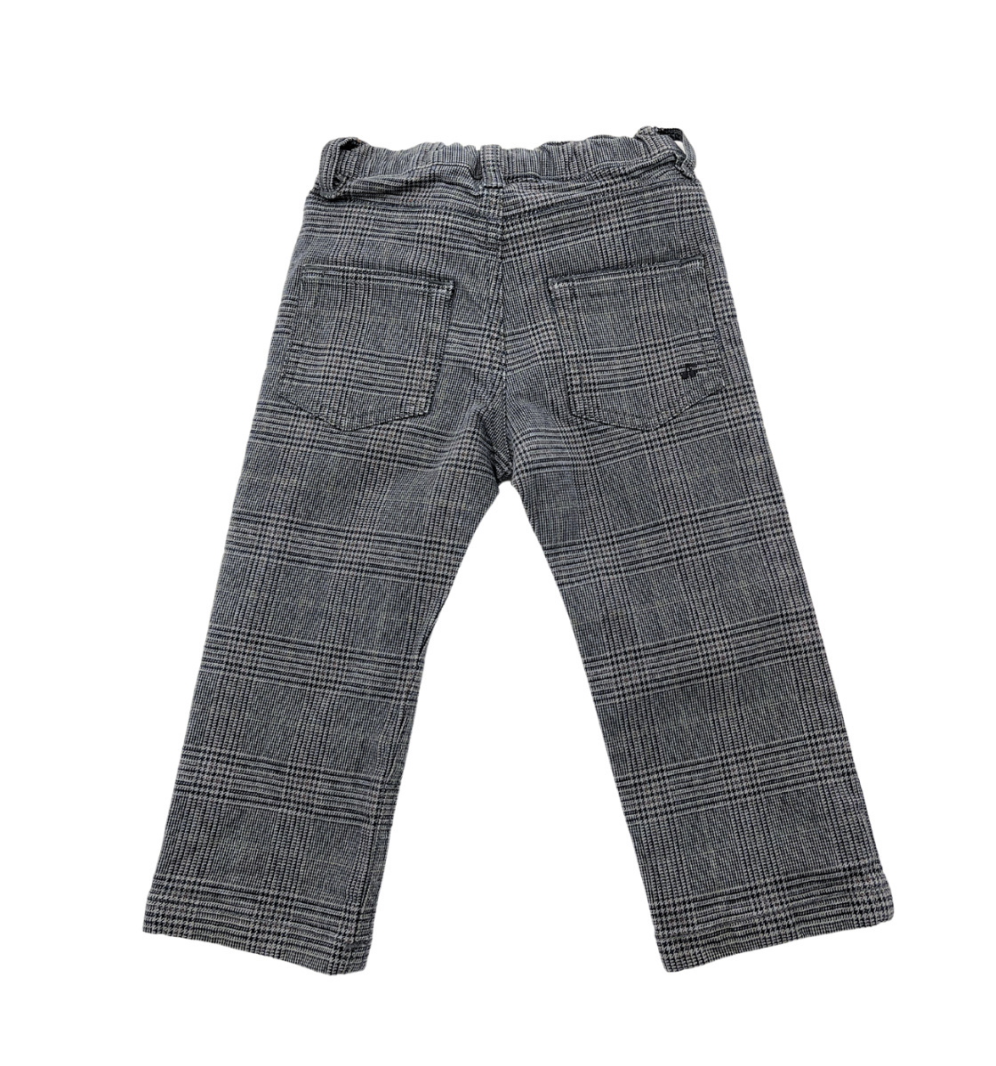BONPOINT - Pantalon en jean à carreaux gris - 18 mois