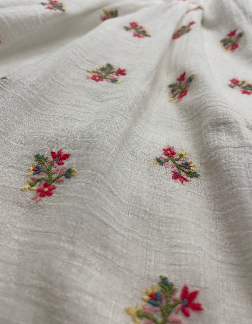 LOUISE MISHA - Robe blanche brodée fleurs - 7 ans