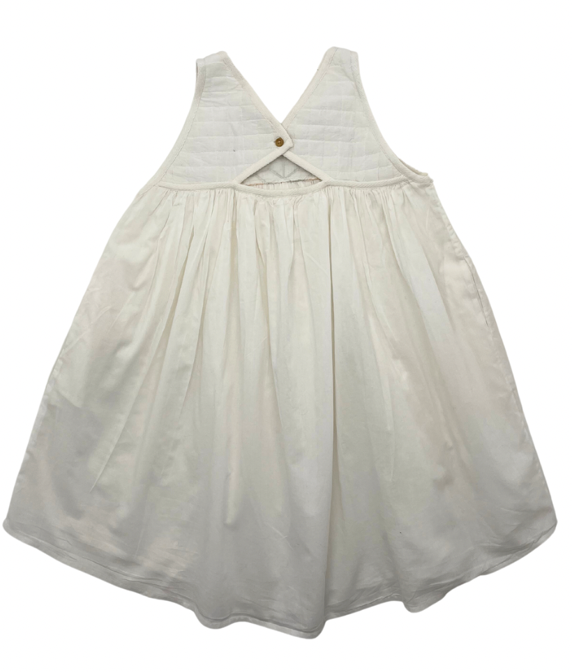LOUISE MISHA - Robe blanche avec broderies - 8 ans
