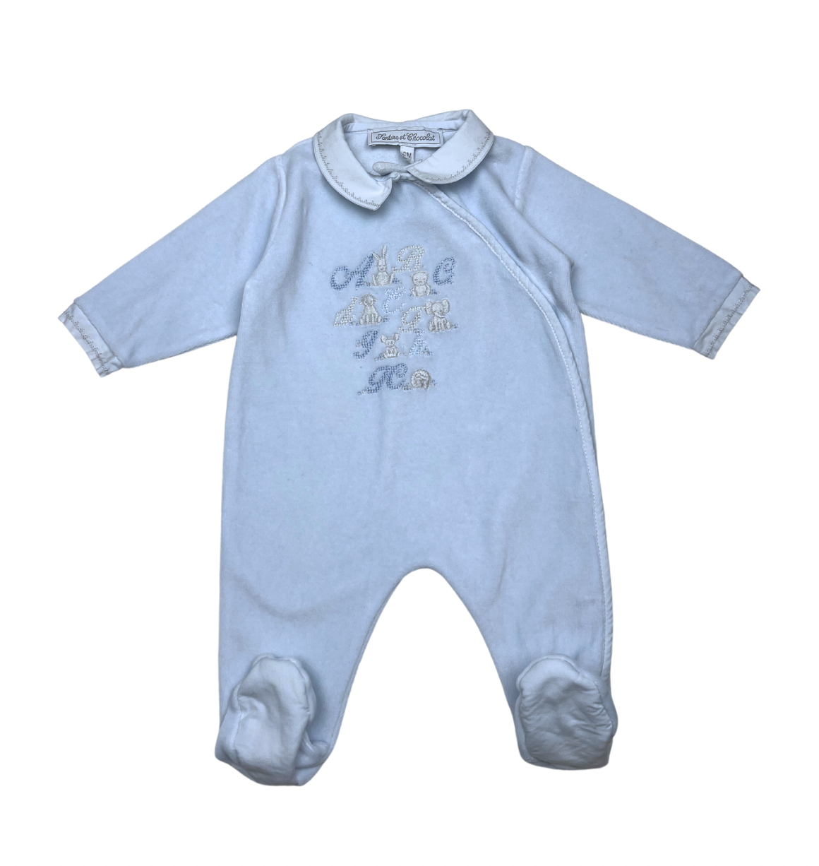 TARTINE & CHOCOLAT - Pyjama bleu alphabet - 3 mois
