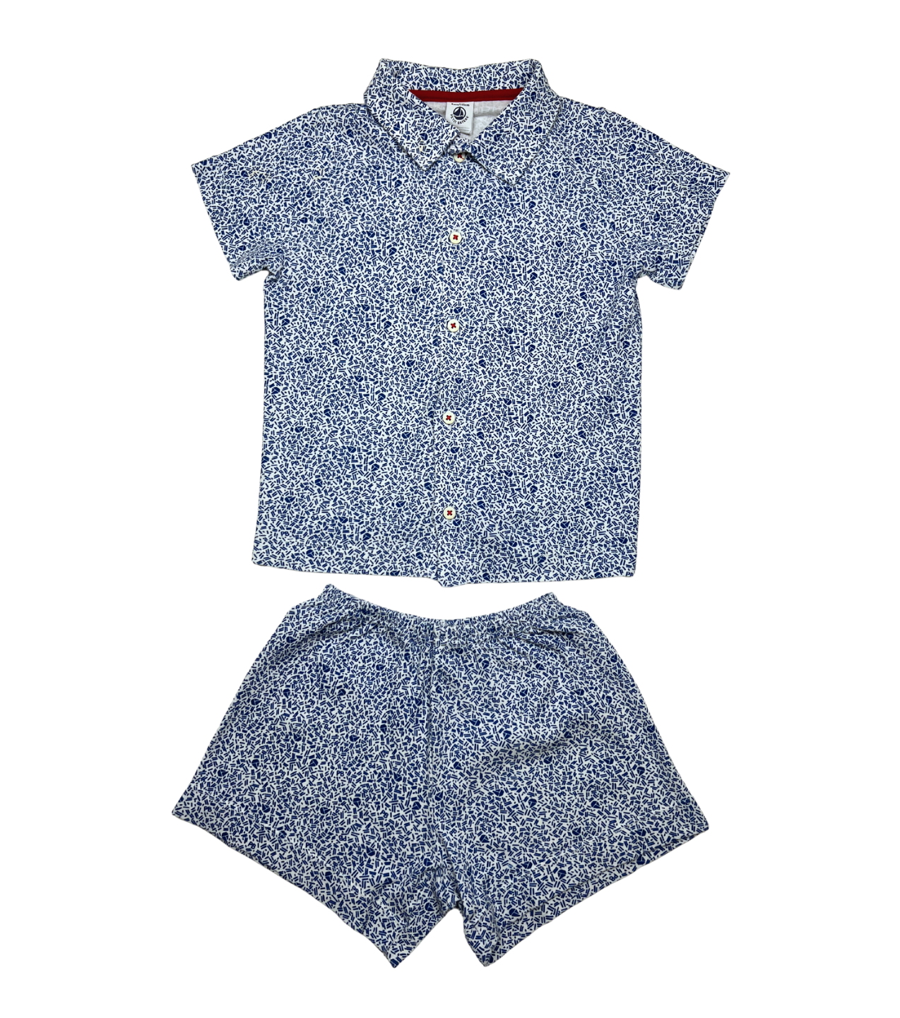 PETIT BATEAU - Pyjama à motifs bleu - 5 ans