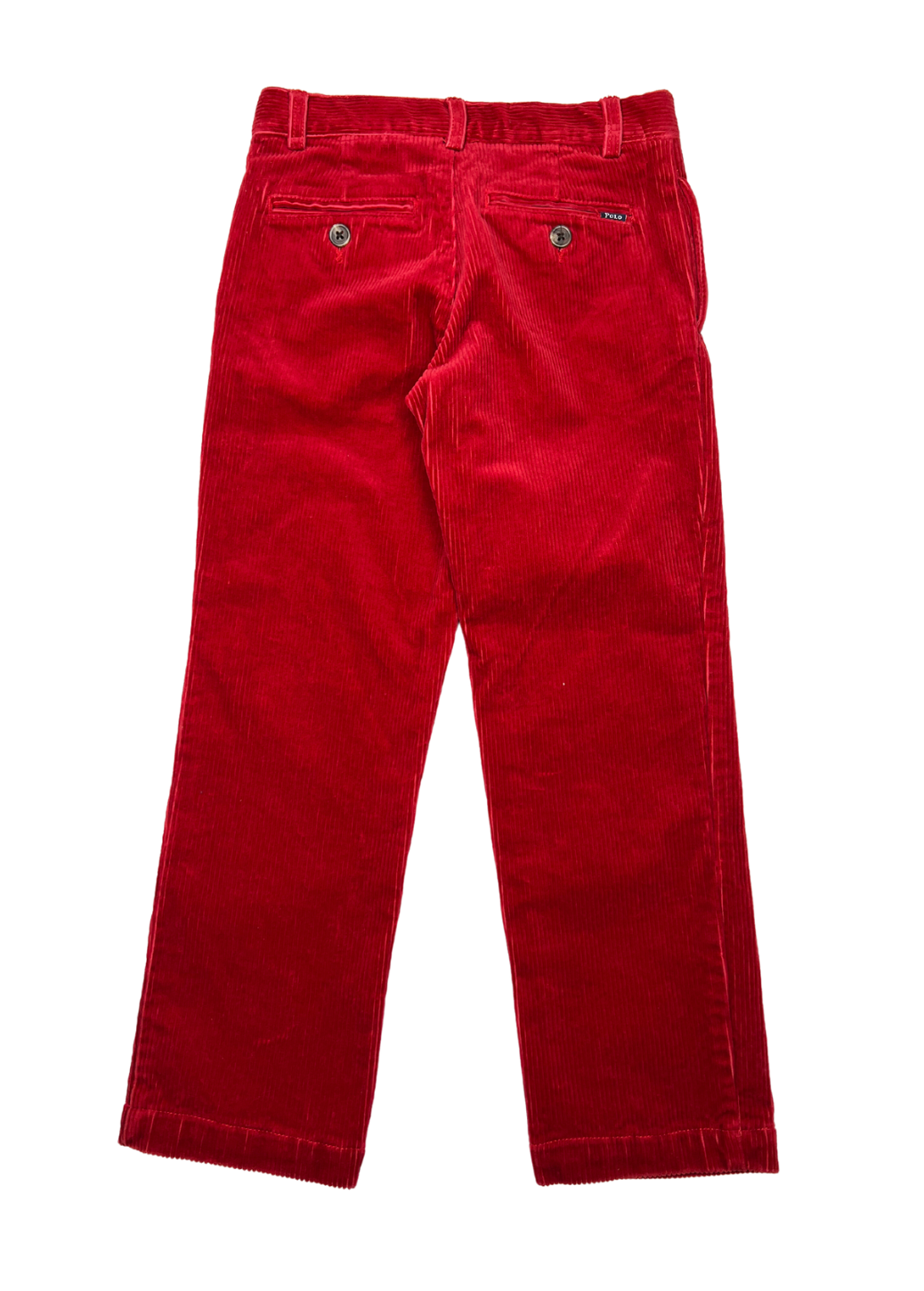 RALPH LAUREN - Pantalon en velours rouge - 5 ans
