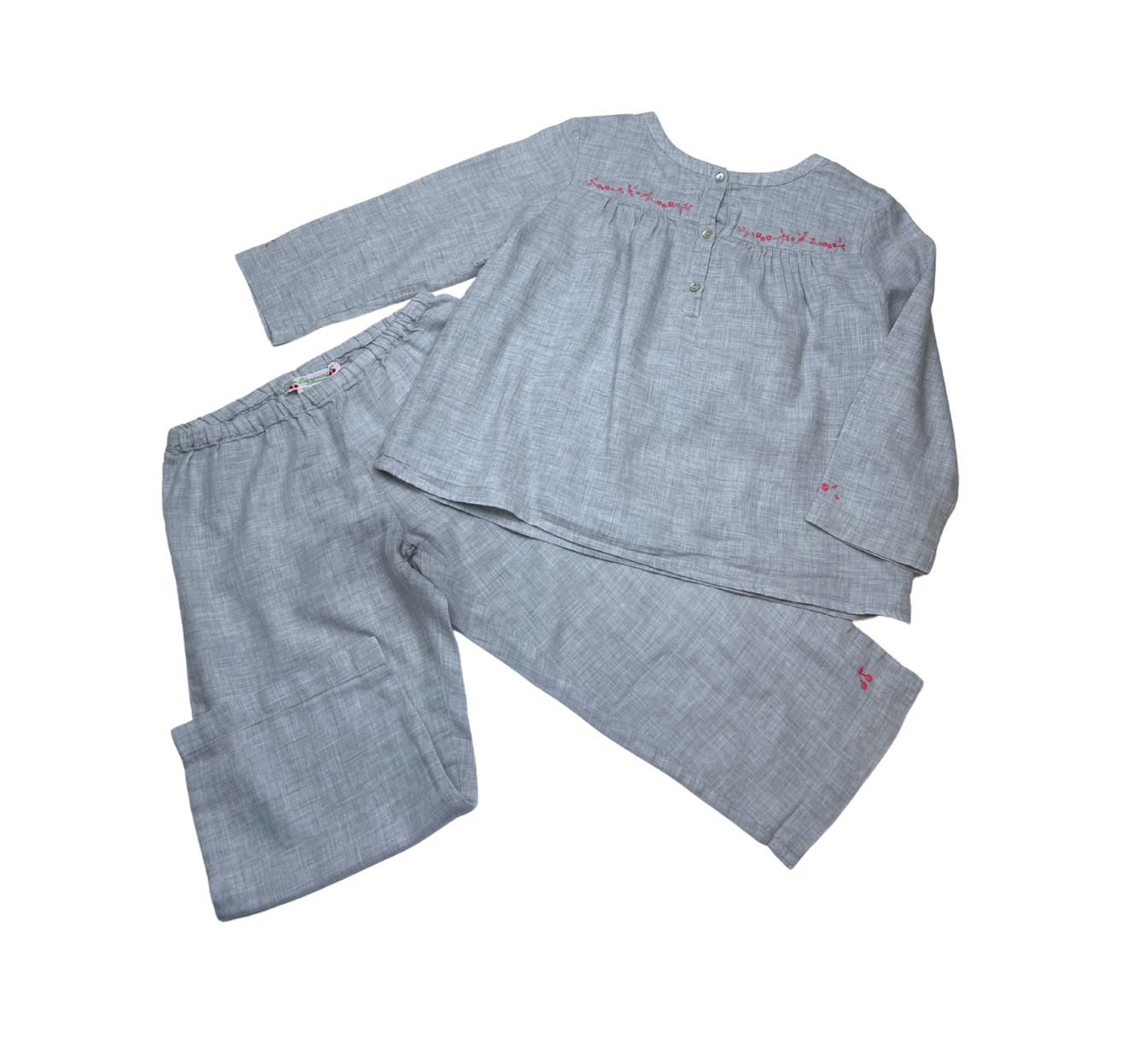 BONPOINT - Ensemble chemise pantalon brodé main - 4 ans