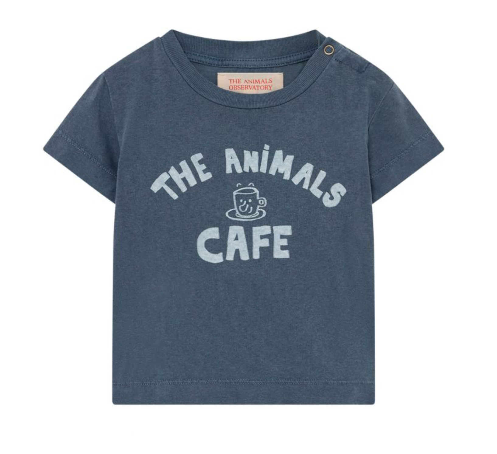 THE ANIMALS OBSERVATORY - T-shirt bleu "the animals cafe" - 4 ans