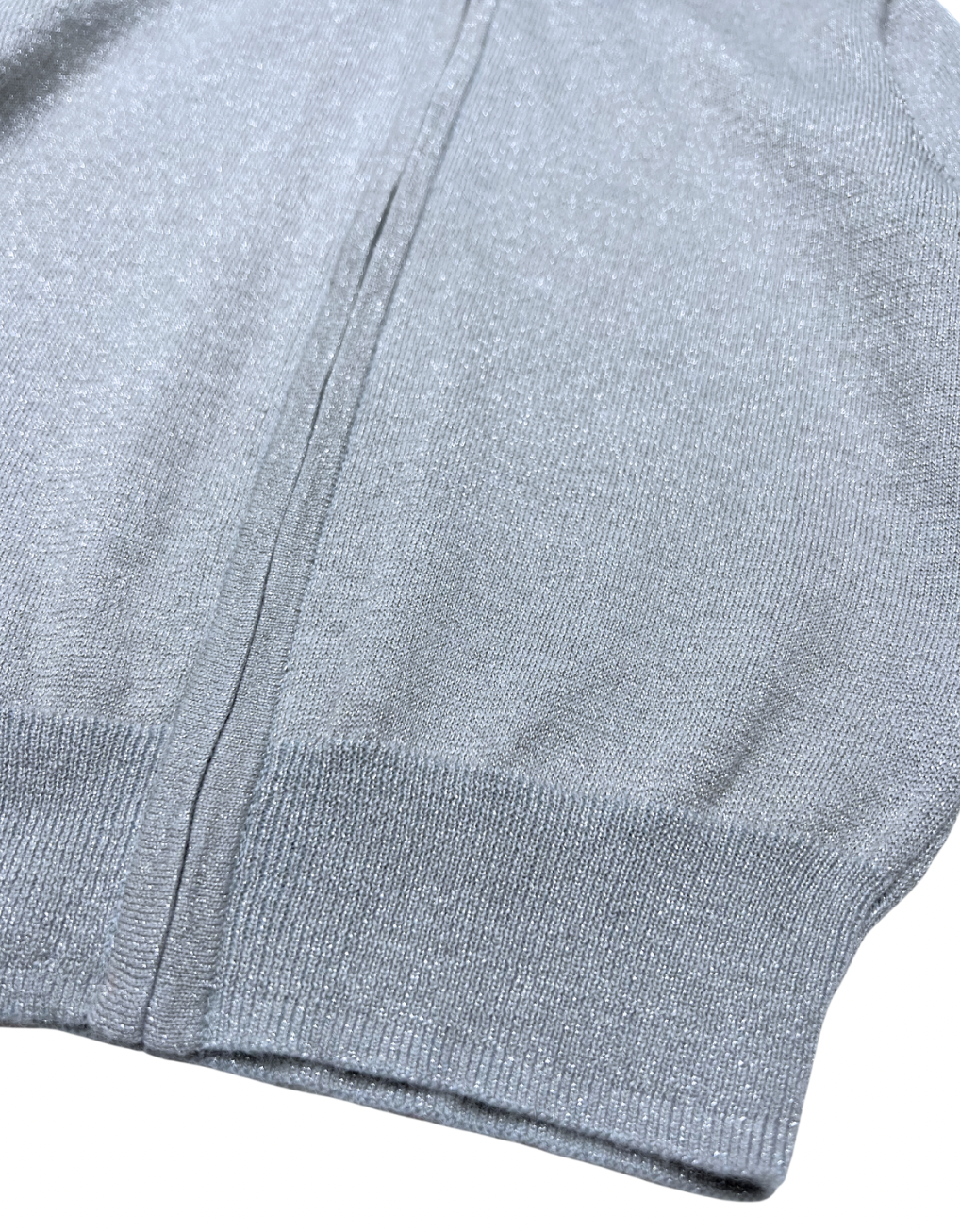 WILD & GORGEOUS - Sweat gris/argenté zippé en laine à paillettes - 6/7 ans