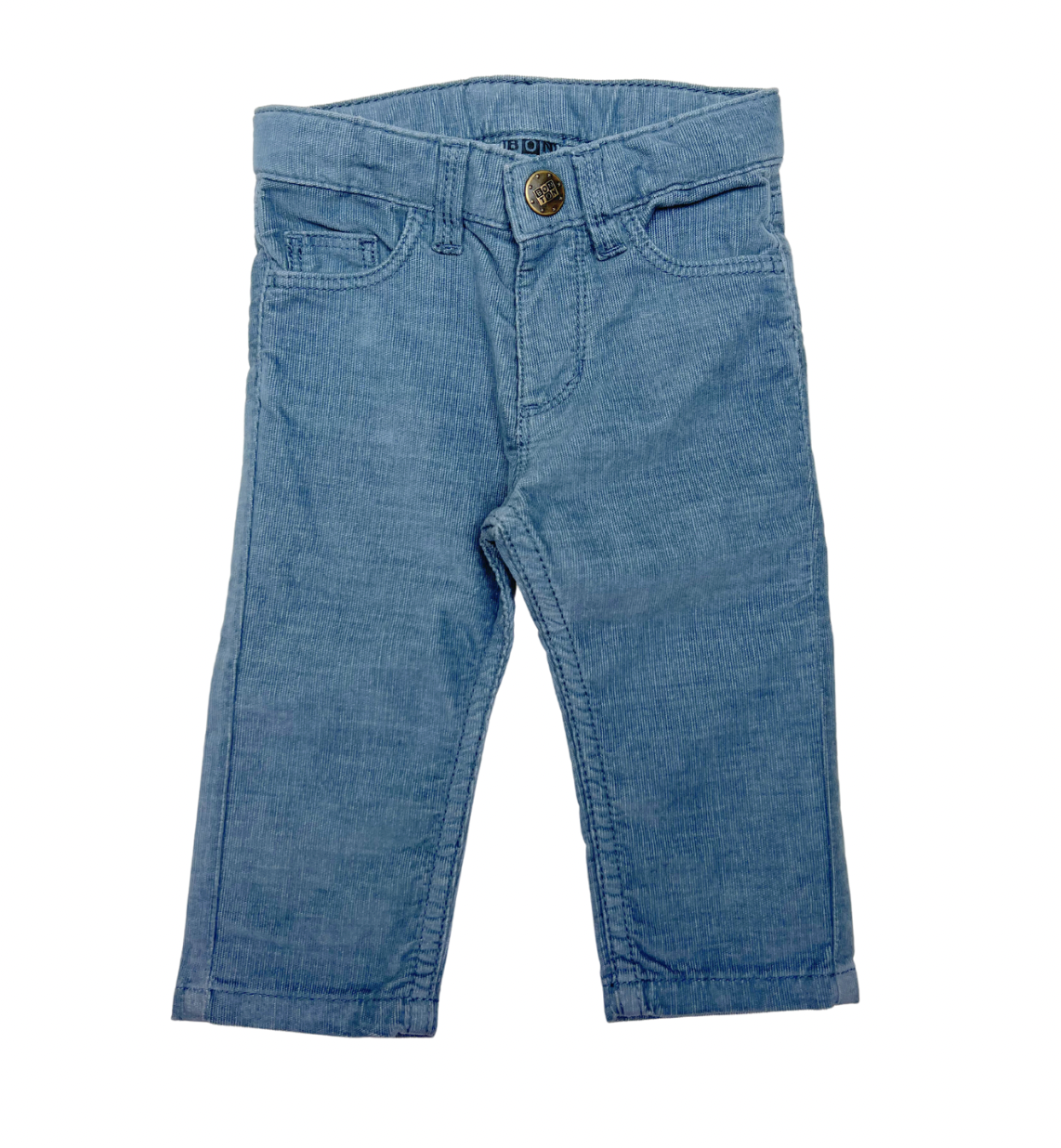 BONTON - Pantalon en velours bleu - 6 mois