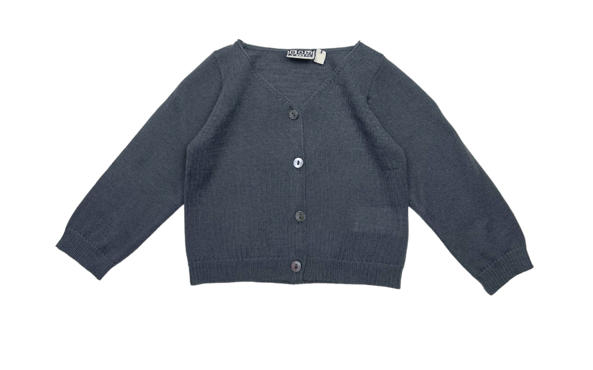 BONTON - Cardigan gris en laine - 12 mois