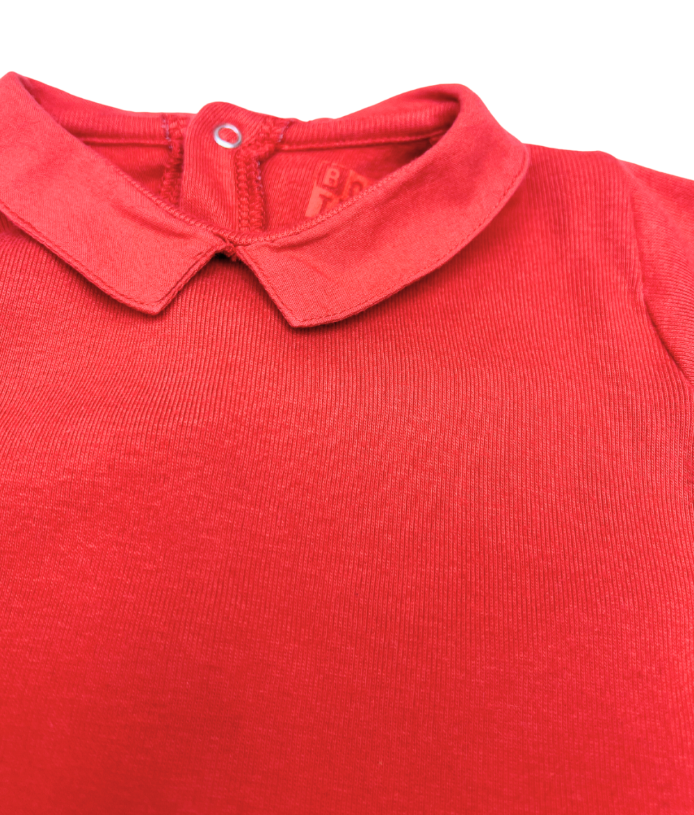 BONTON - Pyjama rouge en coton - 12 mois